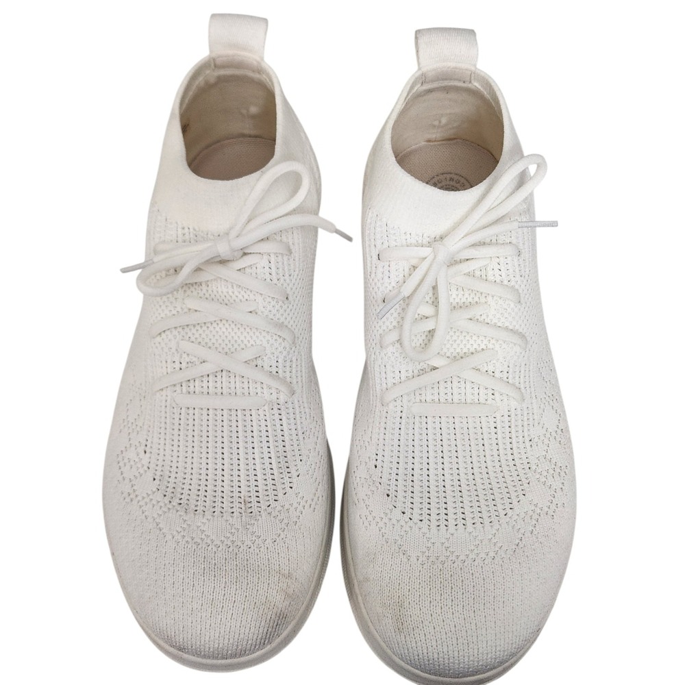 FitFlop Uberknit Slip-On Hightop Sneakers White Size 8 Pre Owned